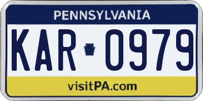 PA license plate KAR0979