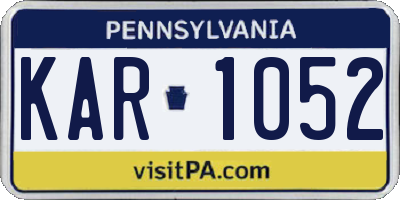 PA license plate KAR1052