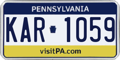 PA license plate KAR1059