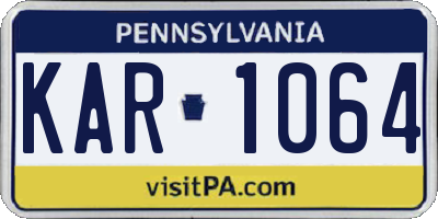 PA license plate KAR1064