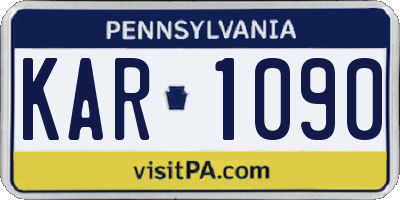 PA license plate KAR1090