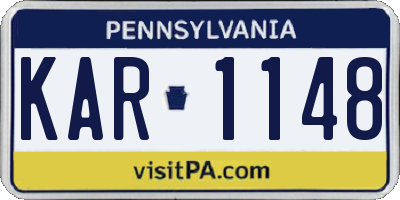 PA license plate KAR1148