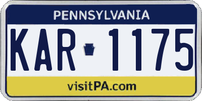 PA license plate KAR1175