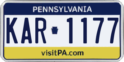 PA license plate KAR1177