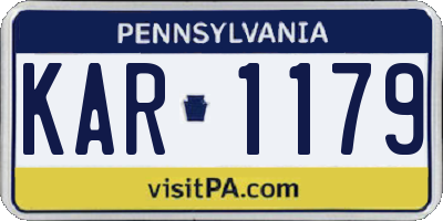 PA license plate KAR1179