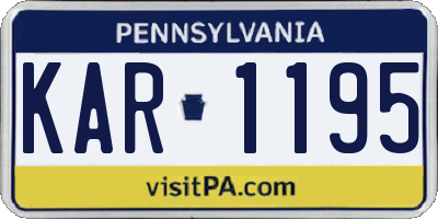 PA license plate KAR1195