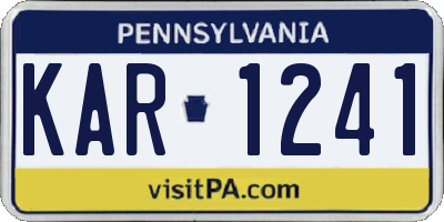PA license plate KAR1241