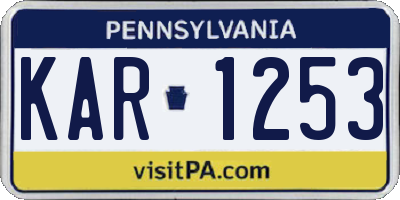 PA license plate KAR1253