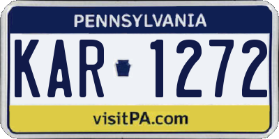 PA license plate KAR1272