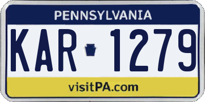 PA license plate KAR1279