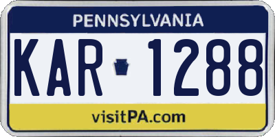 PA license plate KAR1288