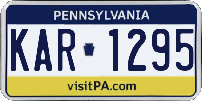 PA license plate KAR1295