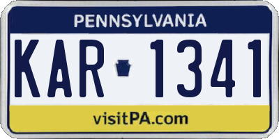 PA license plate KAR1341