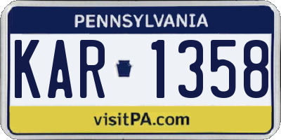PA license plate KAR1358