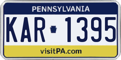 PA license plate KAR1395