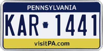 PA license plate KAR1441