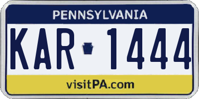 PA license plate KAR1444