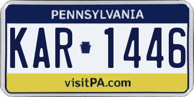 PA license plate KAR1446