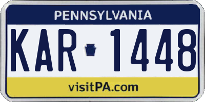 PA license plate KAR1448
