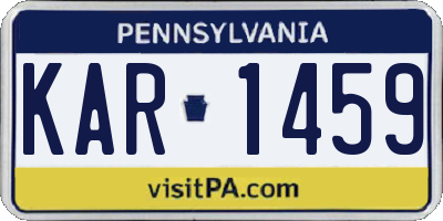 PA license plate KAR1459