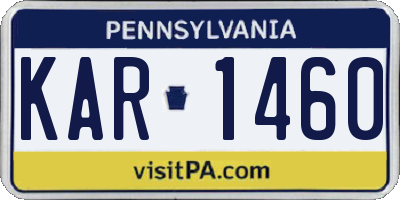 PA license plate KAR1460