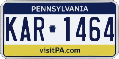 PA license plate KAR1464