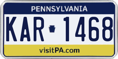 PA license plate KAR1468