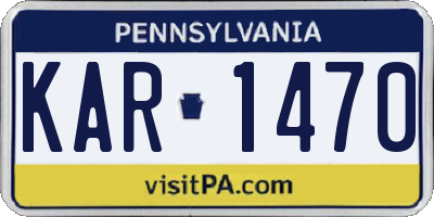 PA license plate KAR1470