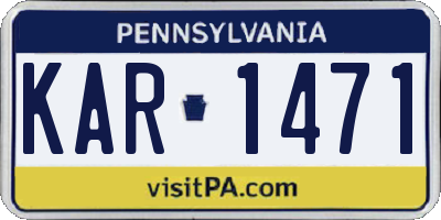 PA license plate KAR1471