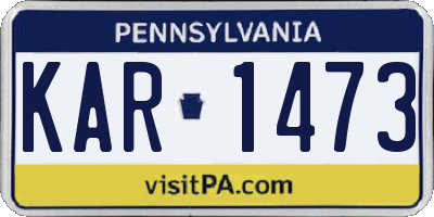 PA license plate KAR1473