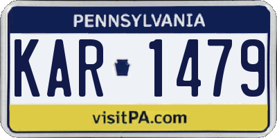PA license plate KAR1479
