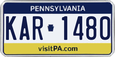 PA license plate KAR1480