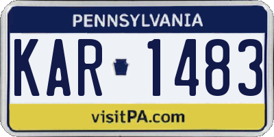 PA license plate KAR1483