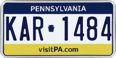 PA license plate KAR1484