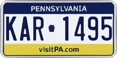 PA license plate KAR1495