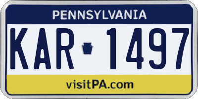 PA license plate KAR1497