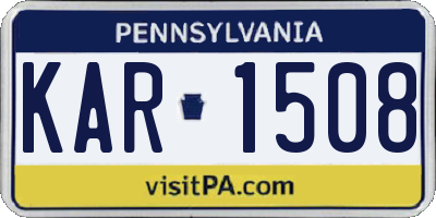 PA license plate KAR1508