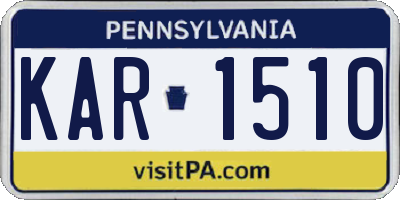 PA license plate KAR1510