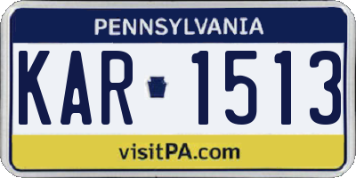 PA license plate KAR1513