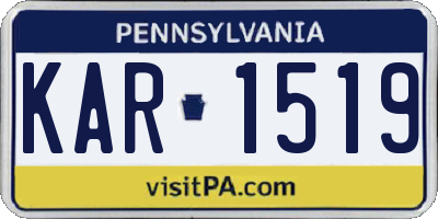 PA license plate KAR1519