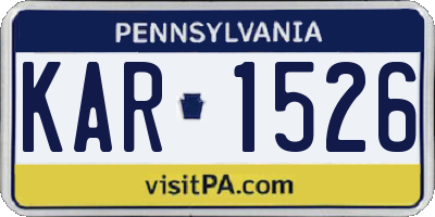 PA license plate KAR1526