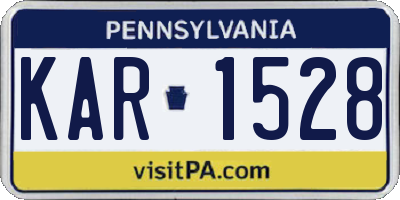 PA license plate KAR1528