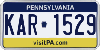 PA license plate KAR1529