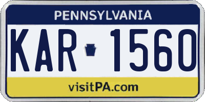 PA license plate KAR1560