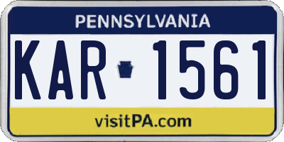PA license plate KAR1561