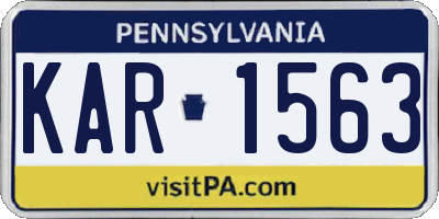PA license plate KAR1563