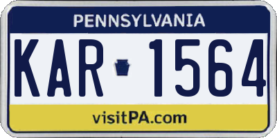 PA license plate KAR1564