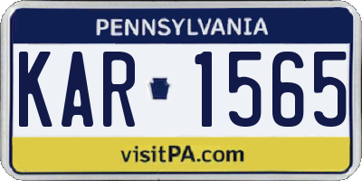 PA license plate KAR1565