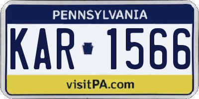 PA license plate KAR1566