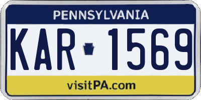PA license plate KAR1569